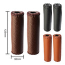 1 Pair Cycling Handlebar Covers PU Leather MTB Bike Handle Grips (Black) Newly