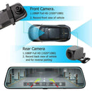 10" 1080P Dual Lens Car DVR Dash Cam Front and Rear Video Recorder Mirror D4B7