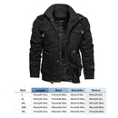 Men Long-Sleeves Casual Thicken Fleece Hooded Cotton Coat Pockets Zipper Jacket