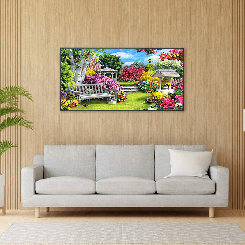 Garden Oil Paint By Numbers Kit Frameless Drawing Picture Wall Decor Art Craf
