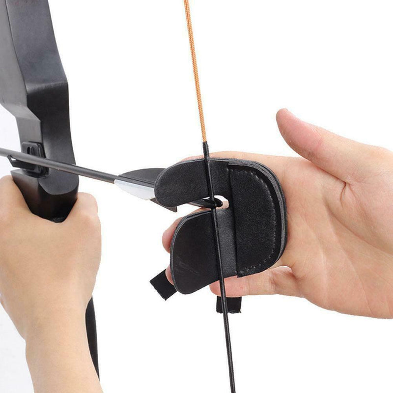 Bow and Arrow Arms Archery Fingers Shooting Protective Armguard Finger Set E5D8