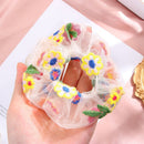 Headwear Colorful Hair Bands Embroidery Flower Korea Chic Transparent Net Yarn