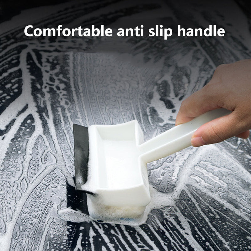 Double Sided Glass Wiper Scraper Window Cleaning Brush Bathroom Sponge Wipe
