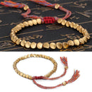 Beads Lucky Rope Braided Handmade Bracelet Tibetan Buddhist Cotton Copper  hot.