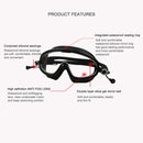 Swimming Goggles with Earplugs Waterproof Adults Diving Eyewear (Black) Newly