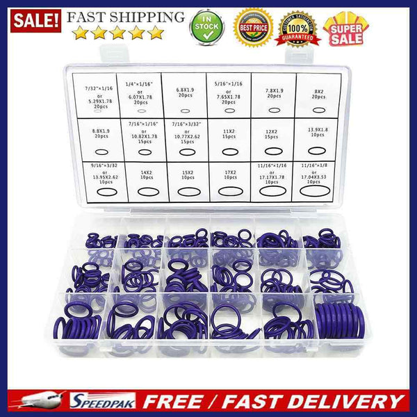 270pcs 18 Sizes HNBR O Rings Air Conditioning Compressor Refrigerant Seal Rings