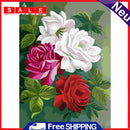 Painting By Numbers Flower Hand Painted Oil Drawing Wall Picture DIY Decor Kit