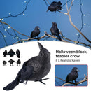 Artificial Crow Black Bird Raven Halloween Decor Prop Haunted Spooky Realistic`