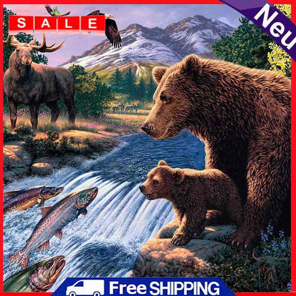 5D DIY Full Drill Diamond Painting Bear Embroidery Mosaic Kit Bedroom Wall Decor
