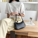 Ladies Soft PU Leather Fashion Underarm Bag Women Retro Solid Color Shoulder Bag