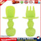 Baby Silicone Training Feeding Spoon Toddlers BPA-free Tableware (Green) Newly