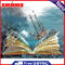 Ship in Book Oil Paint By Numbers DIY Frameless Drawing Picture Kit for Adults