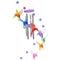 Creative Lucky Humming Bird Wind Bells Chimes Hanging Gifts Decor(Purple)