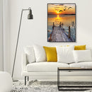 Painting By Numbers Kit DIY Seagull Bridge Canvas Oil Art Picture Craft