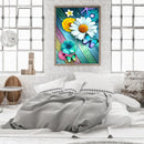 Oil Paint by Numbers Flower Butterfly Canvas Artwork Living Room Picture Decor