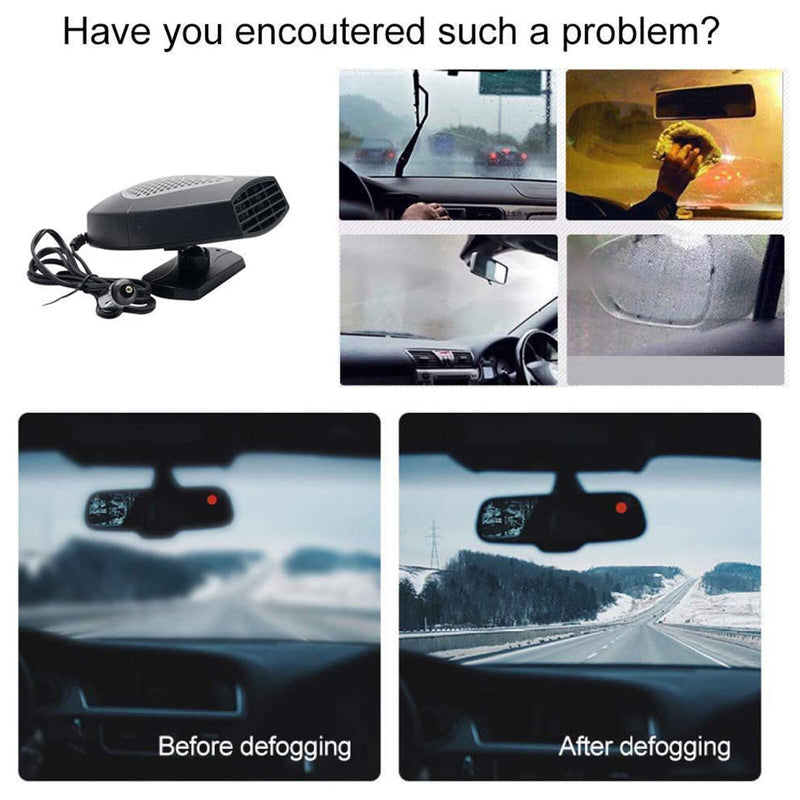 Portable Car Heater 12V 150W High Power Fast Heating Fan Anti-Fog Heater Newly