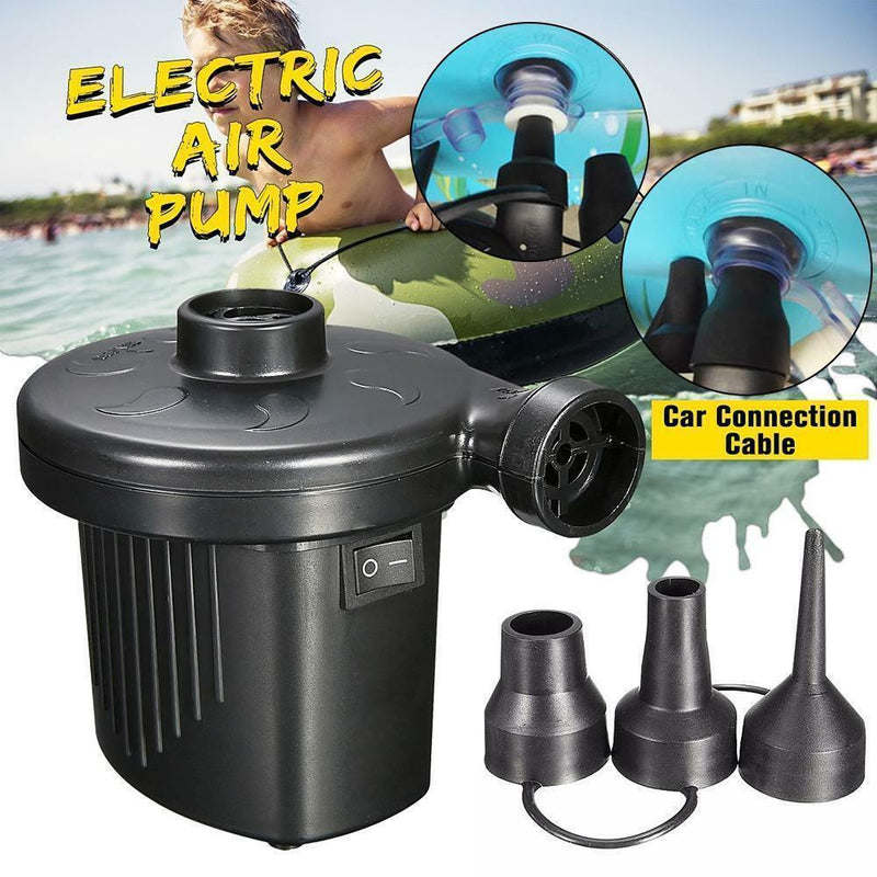 2 in-1 Electric Air Bed Pump Camping Paddling Pools Mains Inflator UK Plugs