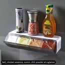 Wall Mounted Seasoning Box Salt Pepper Spice Storage Container (Clear A) Newly
