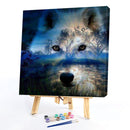 DIY Oil Paint by Numbers Wolf Hand Painted Acrylic Drawing Coloring Picture