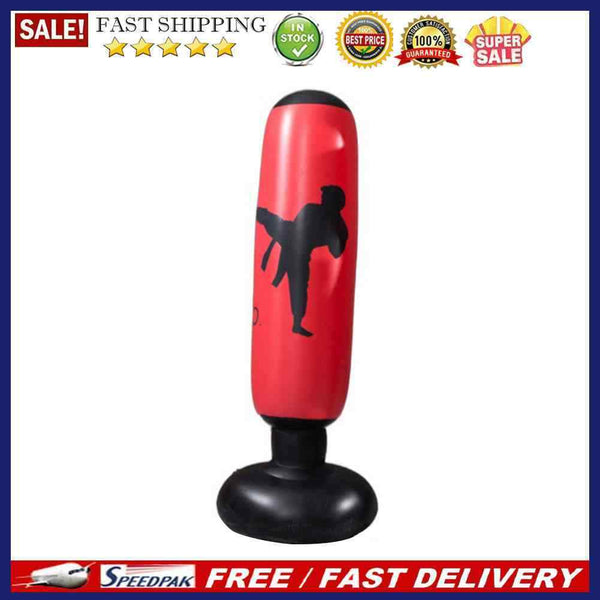 1.6m Inflatable Boxing Training Pillar Standing Water Base Tumbler Punching Bag