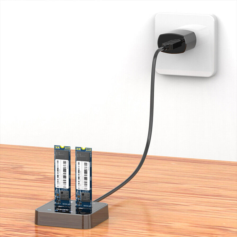 MAIWO K3016P Type C Hard Drive Docking M.2 SSD NVME Dual Bay Station (EU)