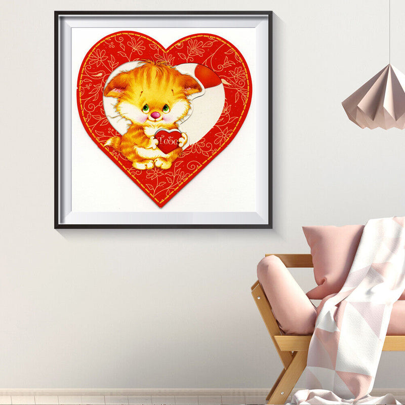 5D DIY Diamond Painting Valentines Day Love Full Round Drill Decor Art Picture