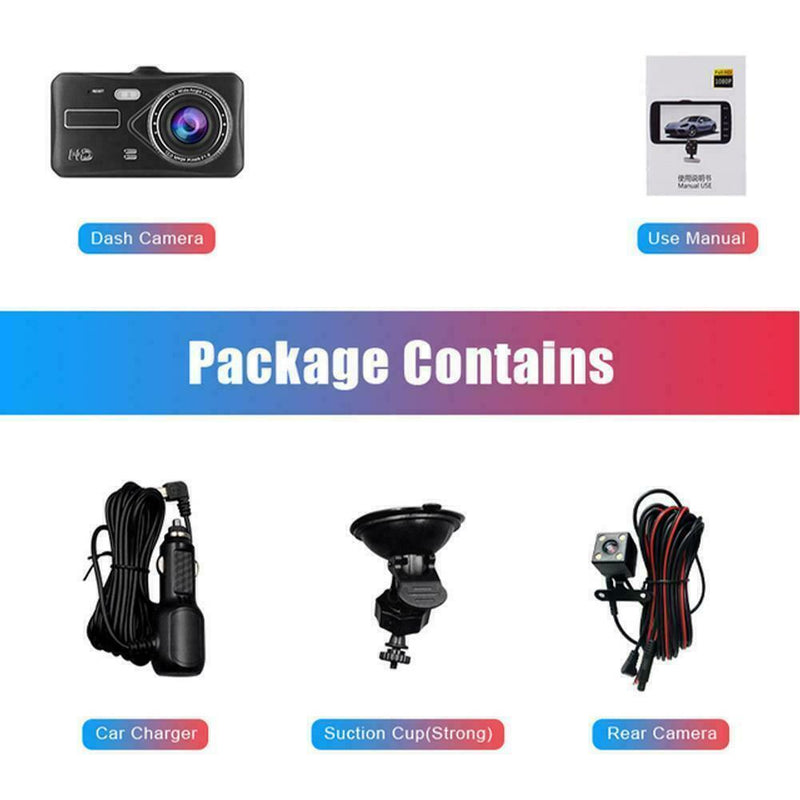Car Camera Recorder HD 1080P 170° Wide Angle Lens Car Cam screen LCD Camera X9O3