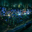 LED Solar Firework Lamp Outdoor Garden Lawn Stake String Light (Multicolor)