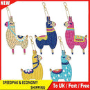5pcs Diamond Painting Acrylic Keychain DIY Crystal Drill Key Ring Car Charms