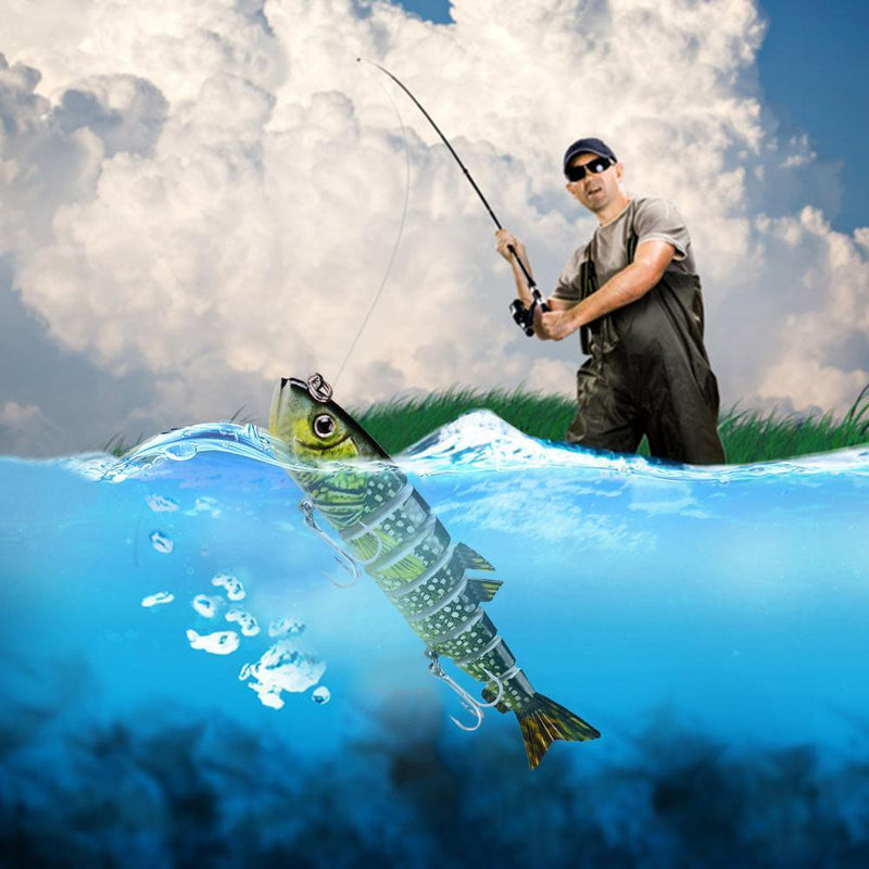 13cm 22g Plastic Lure 8-section Artificial Hard Bait Sea Fishing Tackle (D)