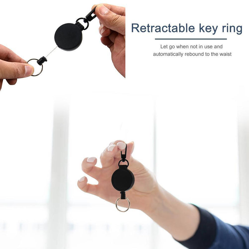 Retractable Key Chain Resilience Stretching Key Chain Anti-lost Safety Buckle