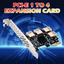 PCI-E to PCI-E Adapter PCI-Express 1x to 16 1 to 4 USB 3.0 Mining Riser Card