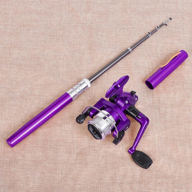 Telescopic Mini Pen Shaped Fishing Pole Rod with Reel Ice River Fishing Tackle