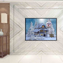 Diamond Painting Giant Snowman Next House Full Round Drill Art Picture 40x30cm