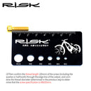 RISK Portable Screw Measuring Ruler MTB Bicycle Length Meter Measure Tool
