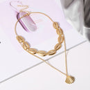 Women Bohemian Beach Jewelry Cowry Seashell Pendant Multilayer Shell Necklace