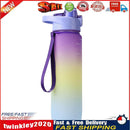 Outdoor Water Bottle with Straw BPA Free Gradient Drinking Cup (Purple) Newly