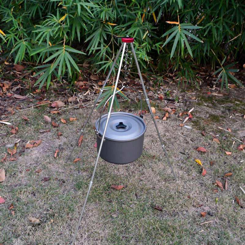 Picnic Cooking Pot Rack Hook Holder Outdoor Camping Stove Campfire Tripod Newly