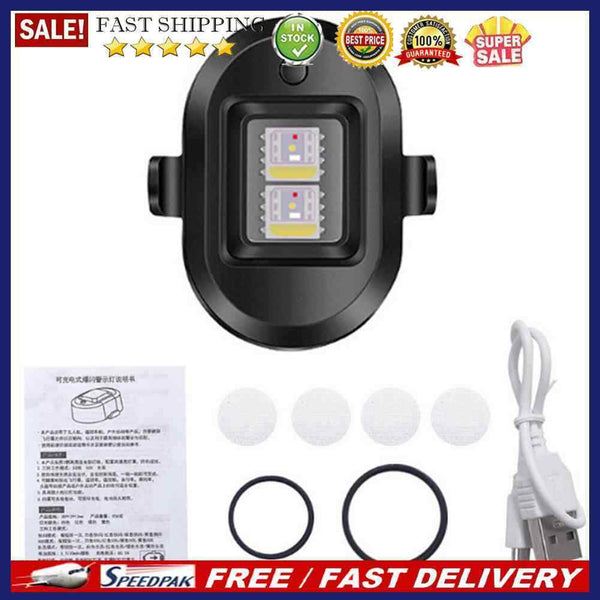 LED Rechargeable Aircraft Emergency Light Drone Night Strobe Lamp Waterproo