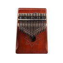17 Keys Kalimba Musical Instrument Mahogany Thumb Piano Mbira (Coffee)