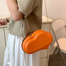 Fashion Cloud Crossbody Bag Women Leather Candy Solid Color Chain Shoulder Purse
