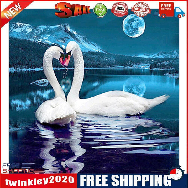 5D DIY Swan Lake Diamond Embroidery Painting Full Drill Mosaic Cross Stitch