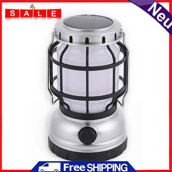 LED Solar Barn Lantern Lamp Portable Outdoor Camping Light Emergency Lighting