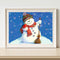 Christmas Snowman Oil Paint By Numbers DIY Coloring Picture for Adults Childrens