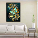 Home Handmade DIY Full Round Drill Diamond Painting 5D Golden Butterfly Kit