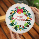 Needle Thread Cross Stitch Kit Flower Embroidery Embroidery Hoop Needle Punch