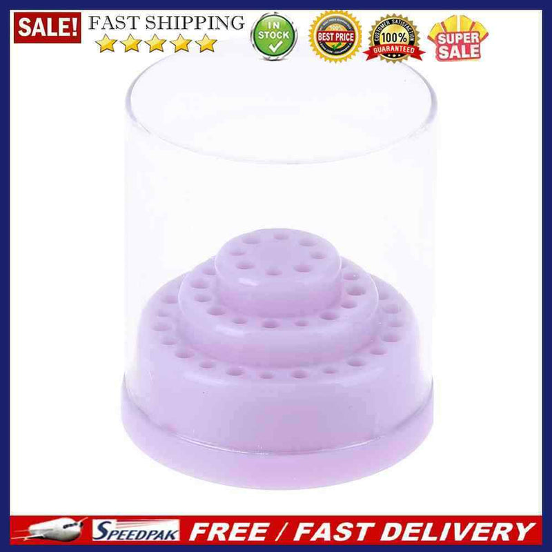 48 Holes Storage Box Nail Drill Bit Holder Display Standing Container Manicure T