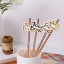 10pcs Paper Straws Wedding Team Bride Drinking Straws Birthday Party Decora
