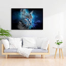 11CT Full Cross Stitch Blue-eye Cat DIY Printed Wall Art Crafts Home Decorations