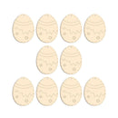 DIY Craft Easter Decorations Hanging Ornaments Drawing Wood Slice Easter Eggs